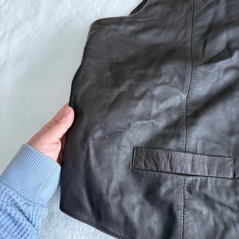 Roper Brown Leather Vest Men’s Size 2XL